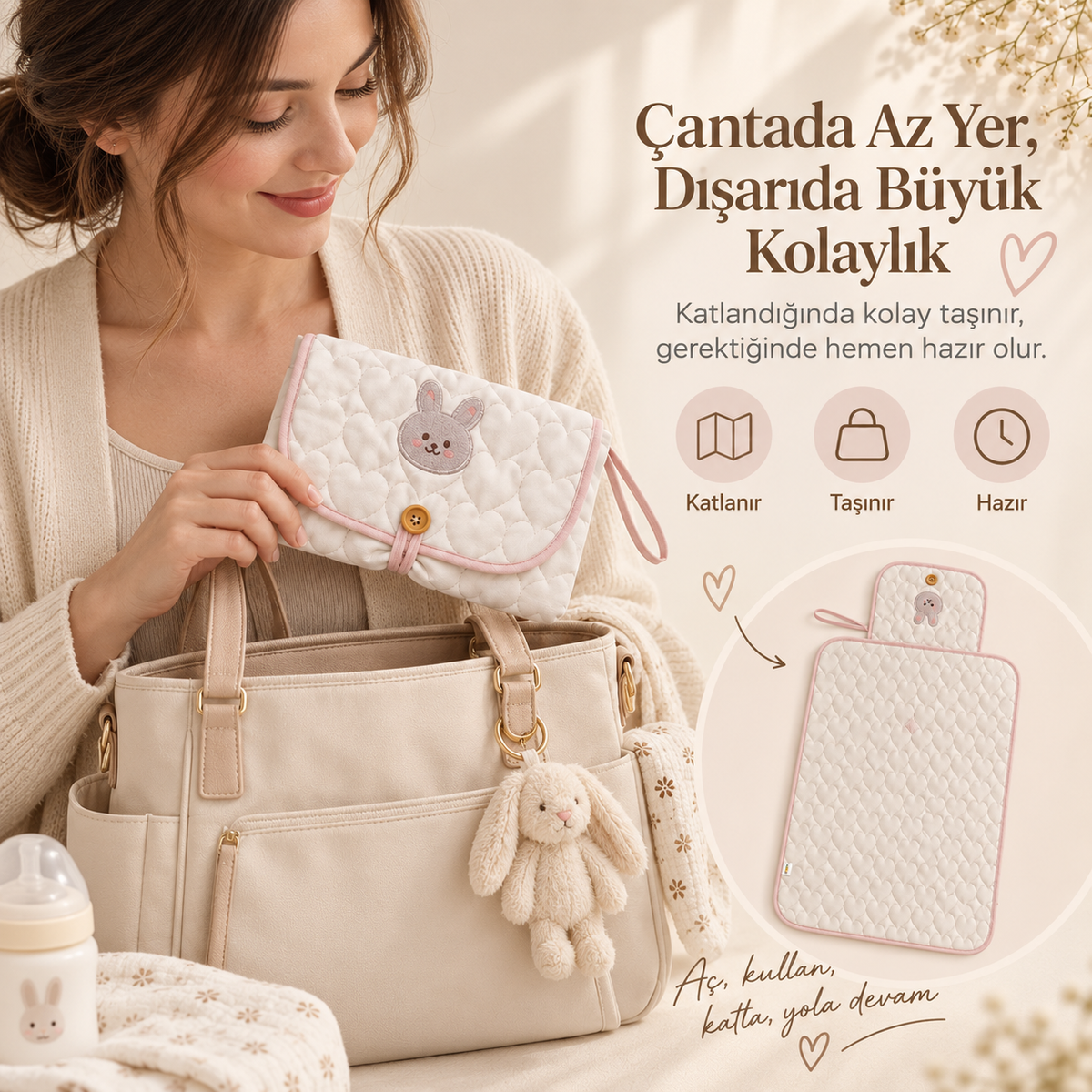 Loveli CareNest™ – Bebek Alt Değiştirme Matı